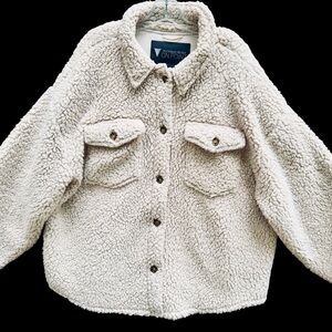 Victoria's Secret On Point Cream Sherpa Teddy Jacket Shacket XL